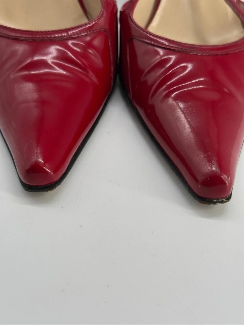 Gucci Patent Leather Slingback Pumps Red Size 7.5 - Picture 5 of 9